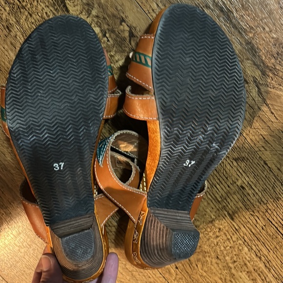 L'Artiste Spring Step Womens Lona Floral Heels Sandal - Picture 6 of 7